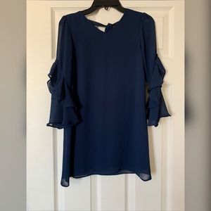 Girls Navy Blue Evening Dress